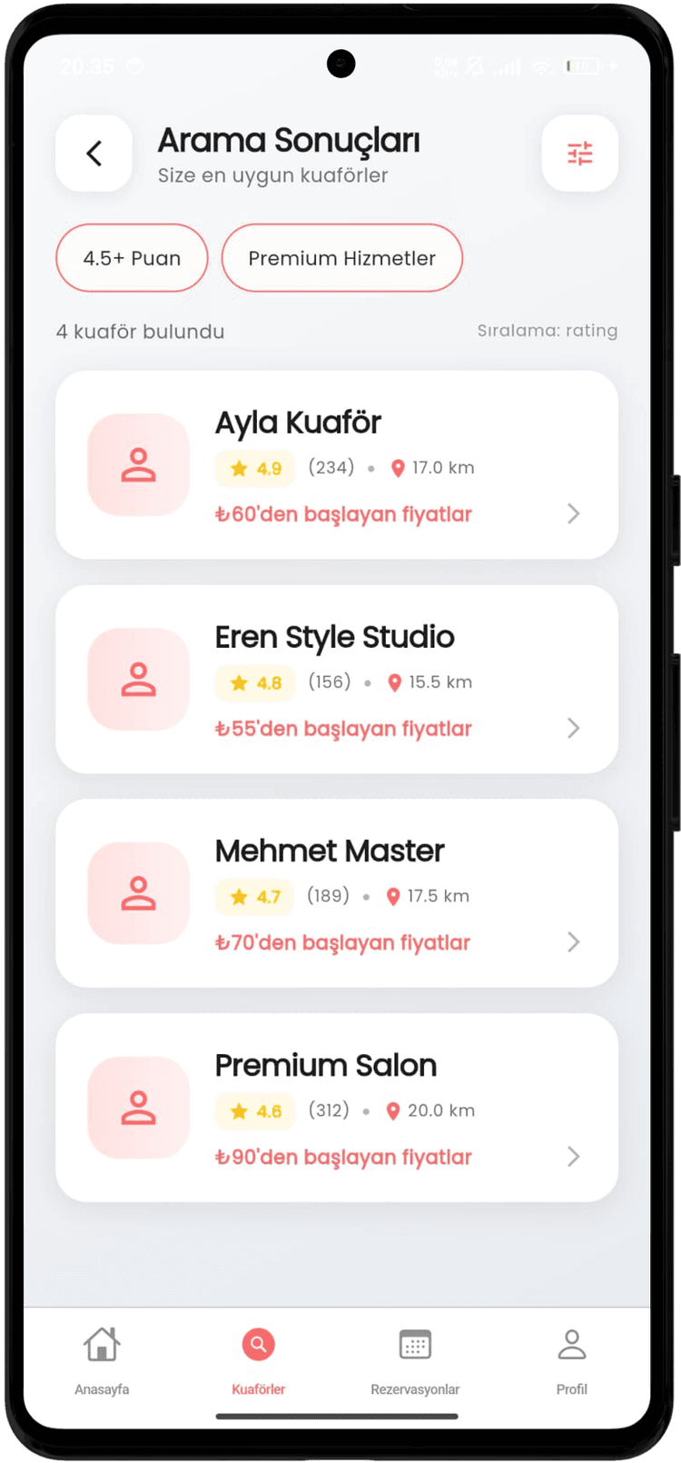 Konumunuza En Yakın Berber ve Kuaförü Çağırın preview